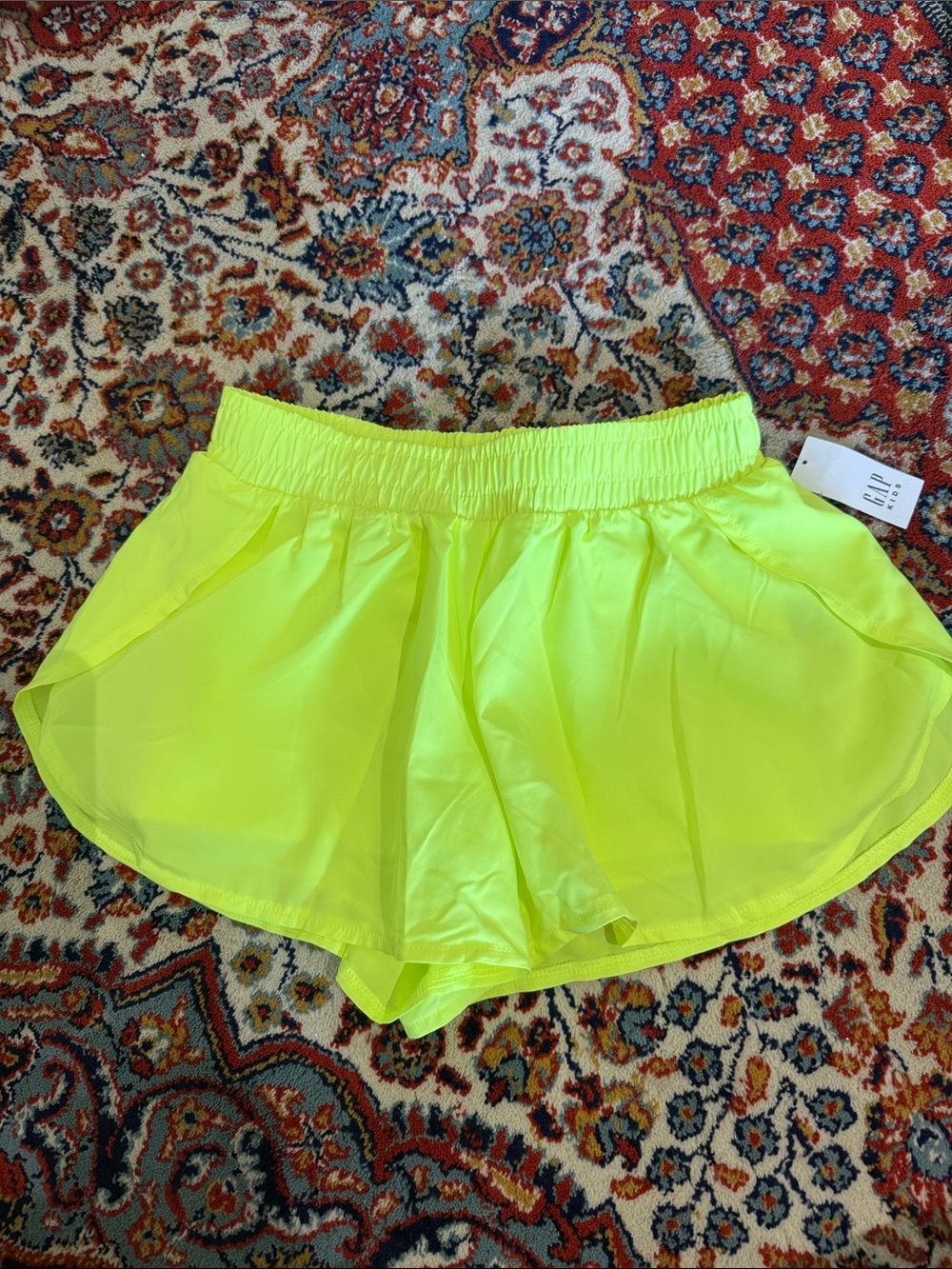 Gap girls neon green shorts NWT